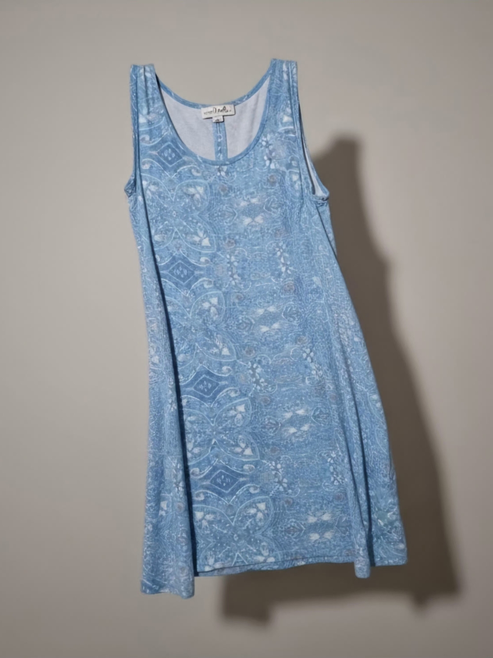 Simply Noelle Blue Paisley-Print Sleeveless Mini Dress